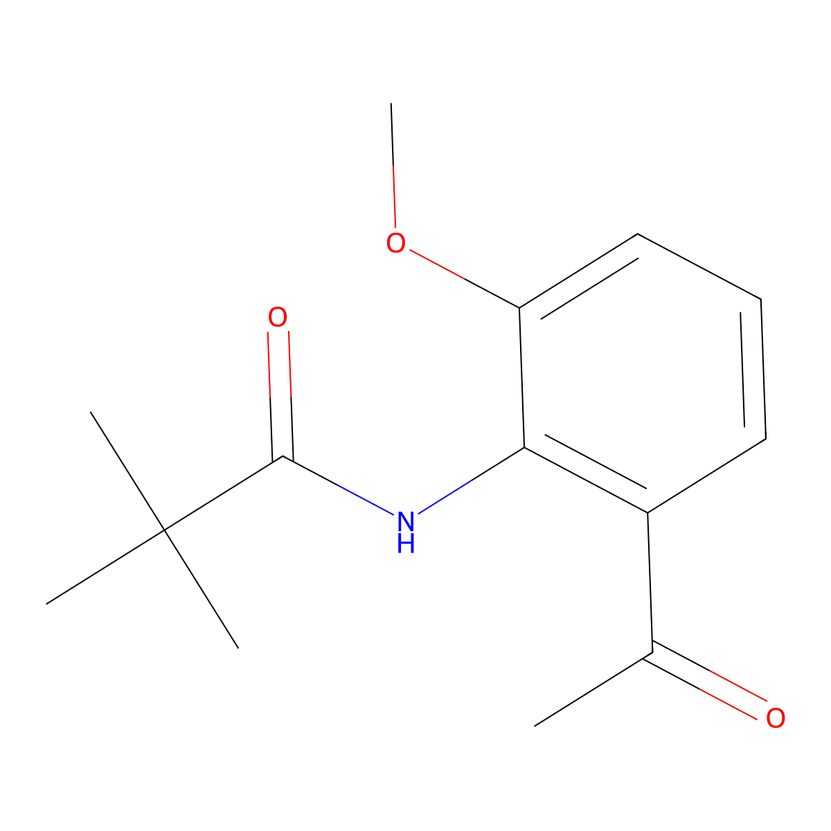 N-(2-Acetyl-6-methoxyphenyl)pivalamide molecular structure, CAS 228878-05-5