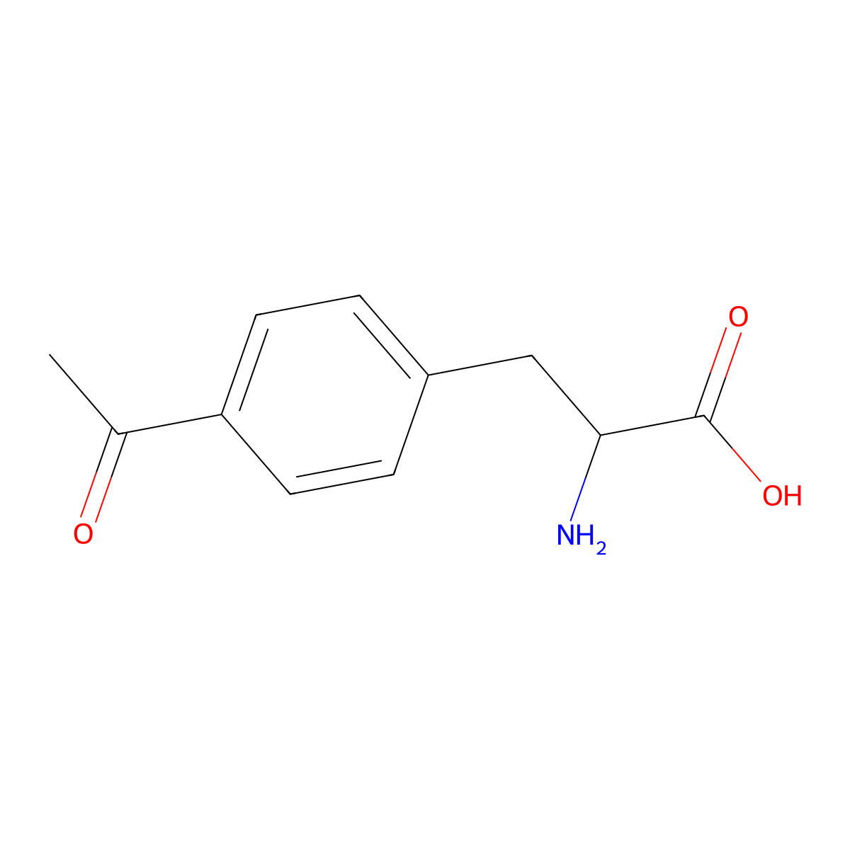 3-(4-Acetylphenyl)-2-aminopropanoic acid molecular structure, CAS 22888-49-9