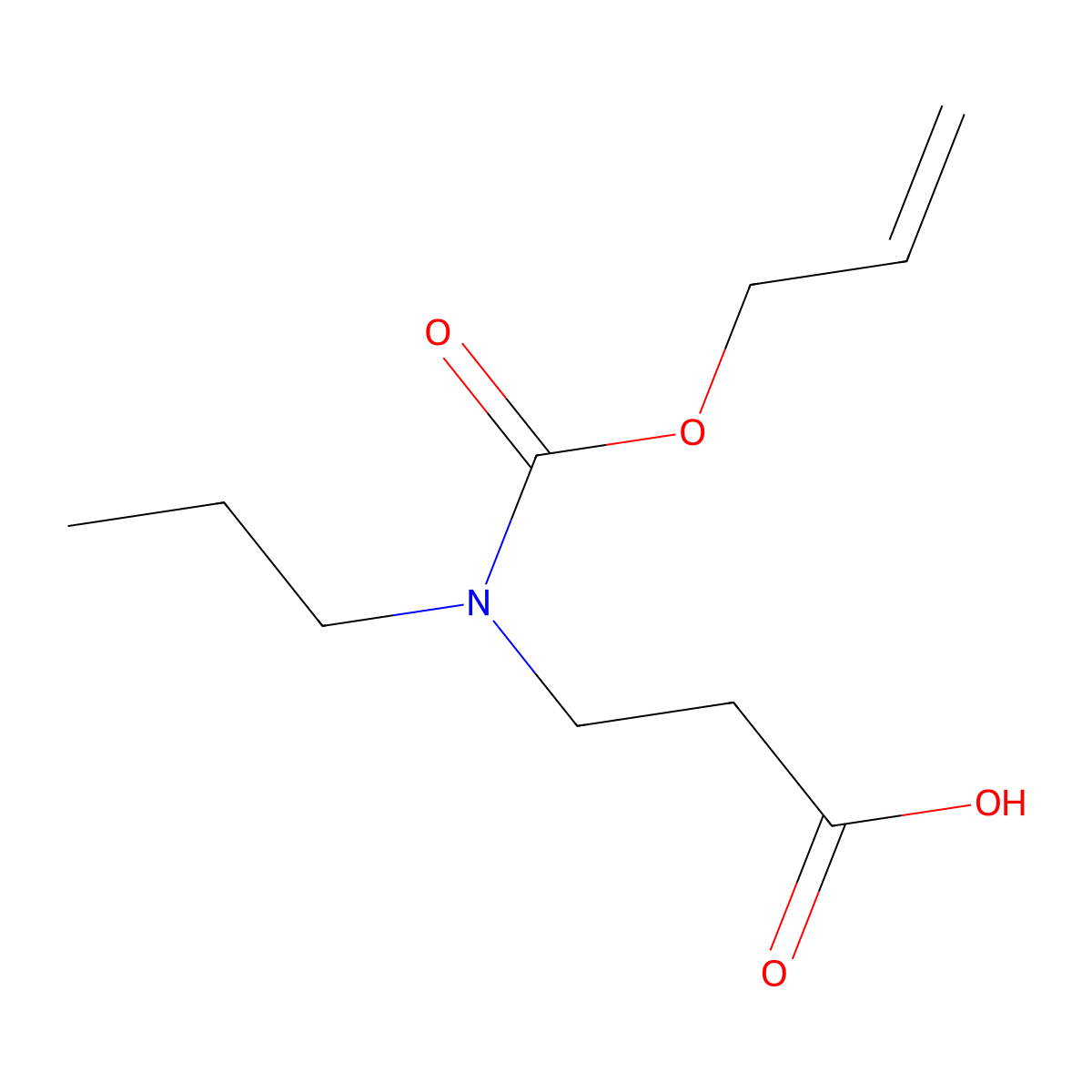 3-{[(Prop-2-en-1-yloxy)carbonyl](propyl)amino}propanoic acid molecular structure, CAS 2288853-71-2