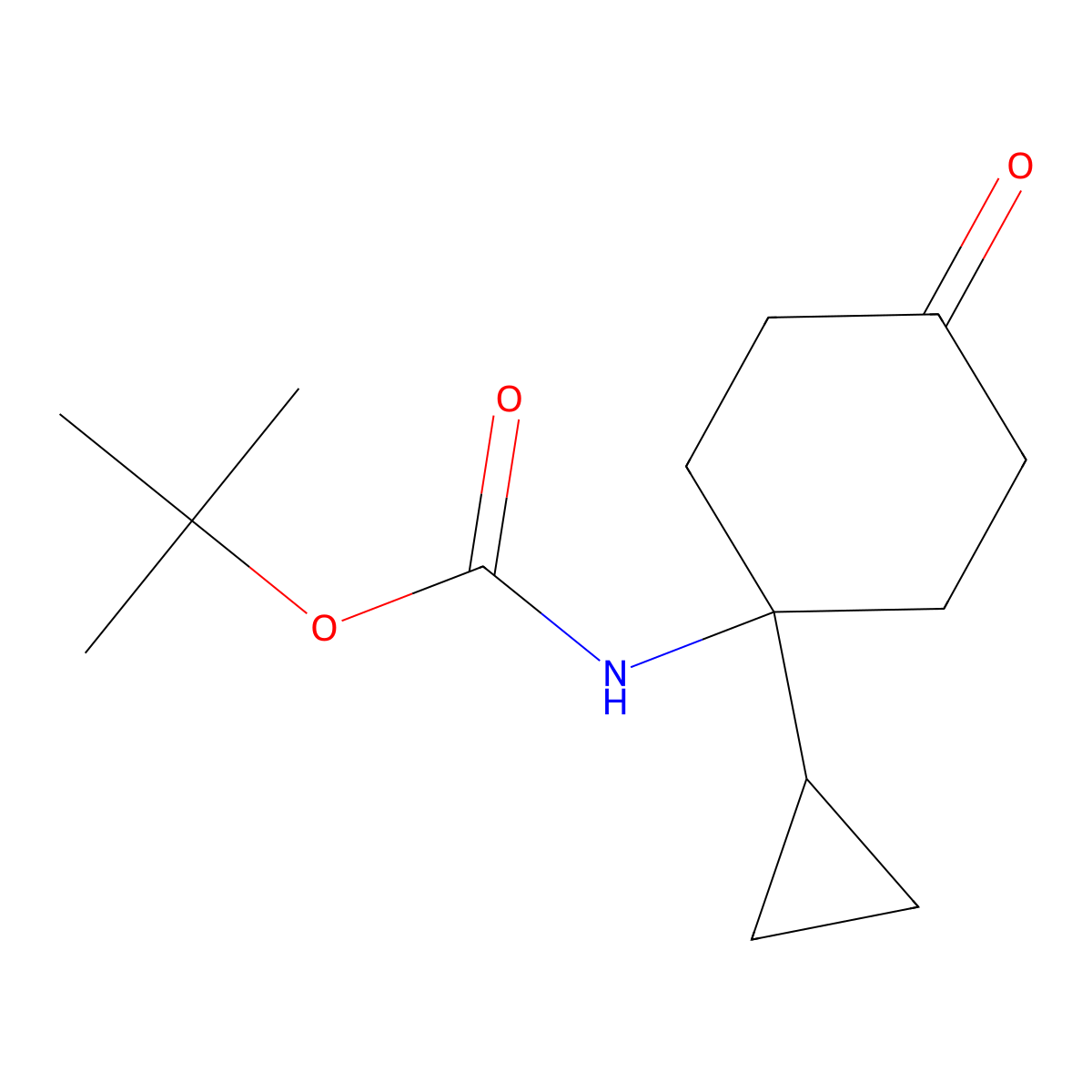tert-butyl N-(1-cyclopropyl-4-oxocyclohexyl)carbamate molecular structure, CAS 2288884-03-5