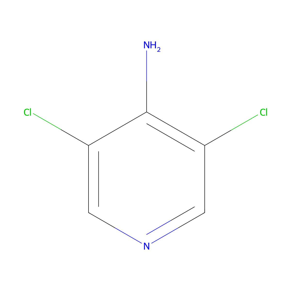 4-Amino-3,5-dichloropyridine molecular structure, CAS 22889-78-7