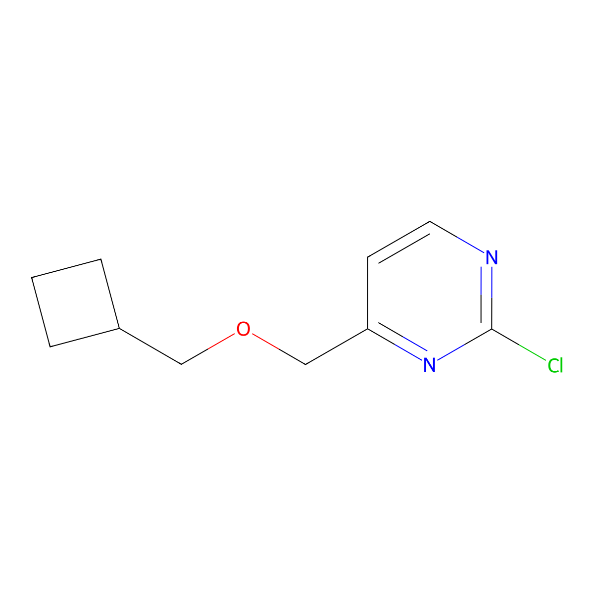 2-Chloro-4-[(cyclobutylmethoxy)methyl]pyrimidine molecular structure, CAS 2288959-78-2