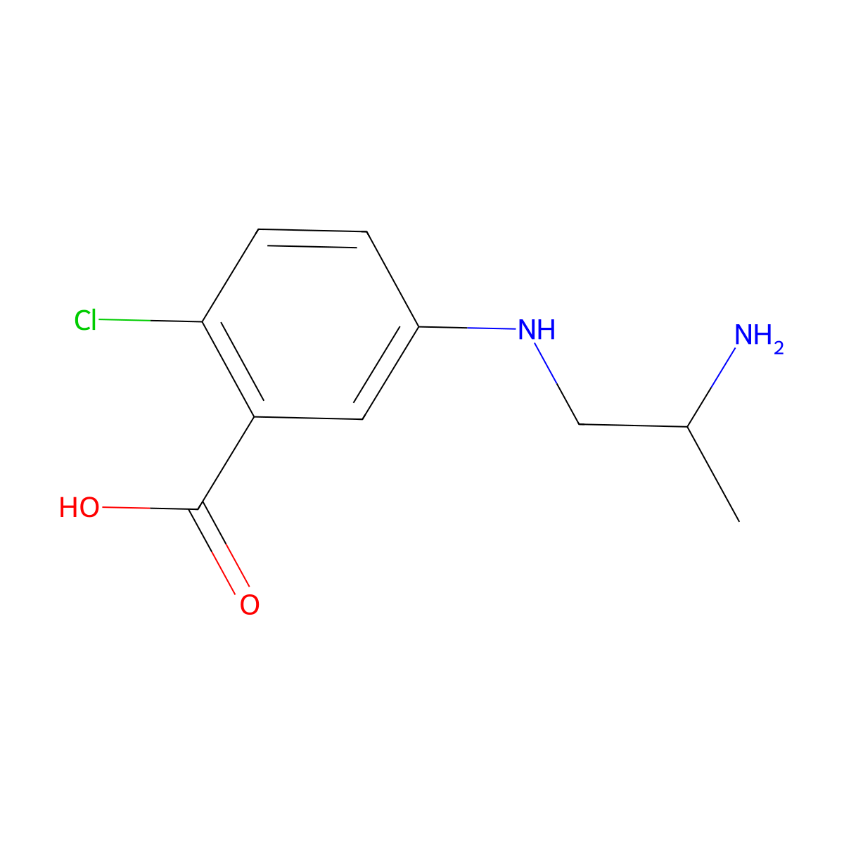 5-[(2-Aminopropyl)amino]-2-chlorobenzoic acid molecular structure, CAS 2288977-93-3