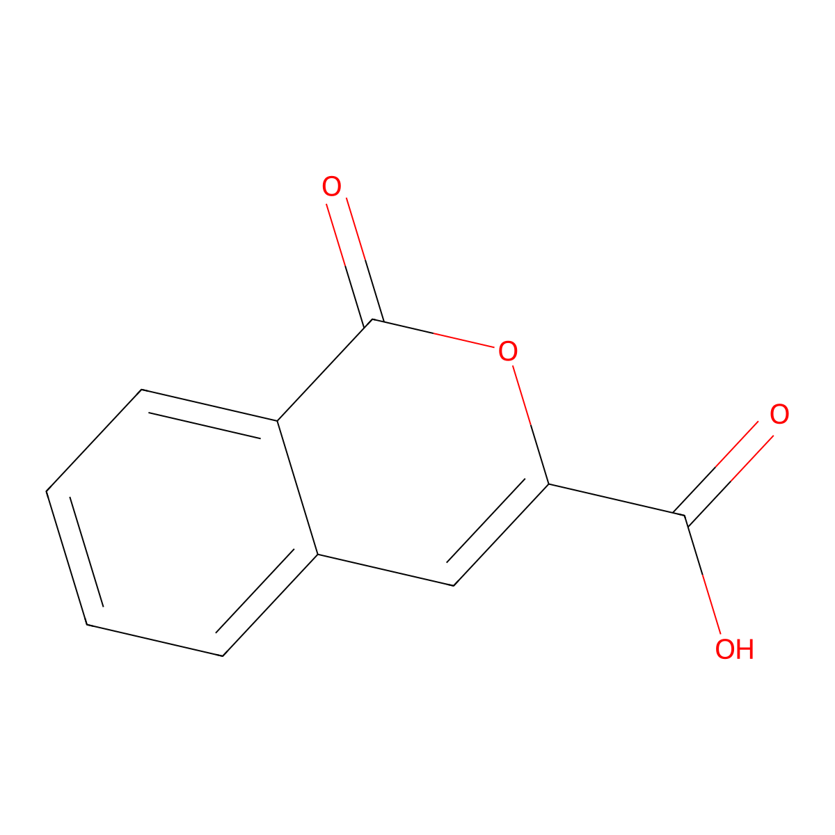 1-oxo-1H-isochromene-3-carboxylic acid molecular structure, CAS 2289-03-4
