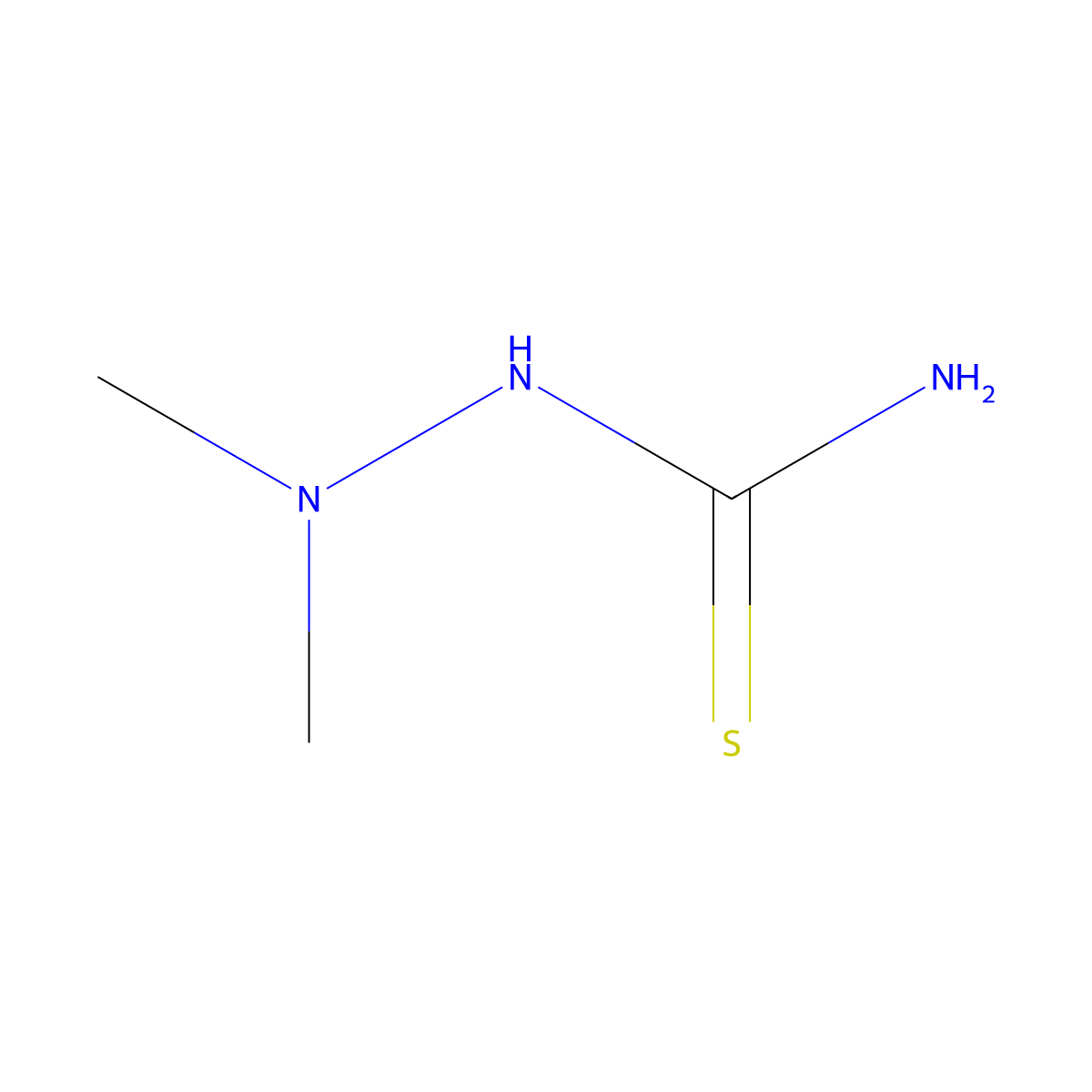 Dimethylaminothiourea molecular structure, CAS 2289-53-4