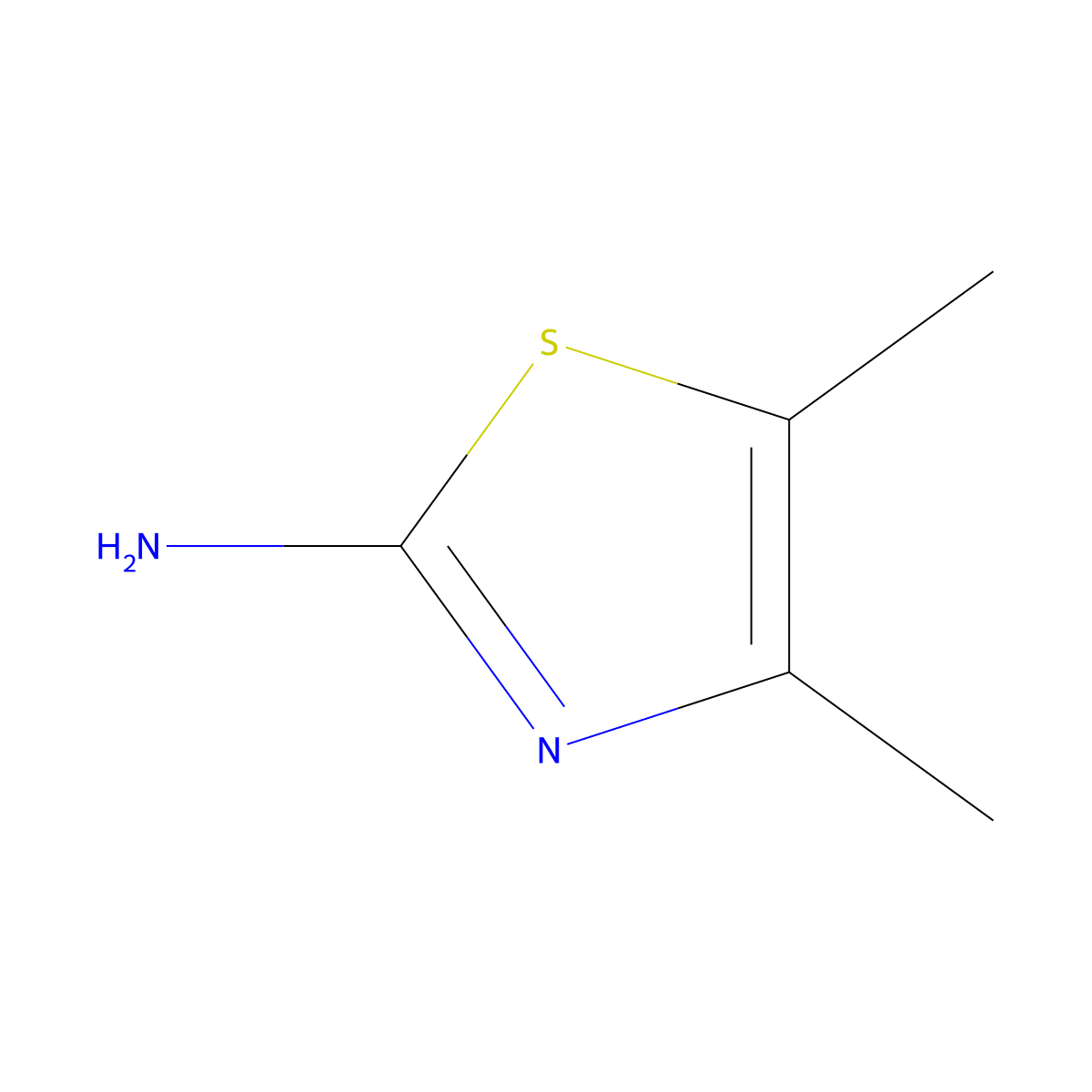 2-Amino-4,5-dimethyl-1,3-thiazole molecular structure, CAS 2289-75-0
