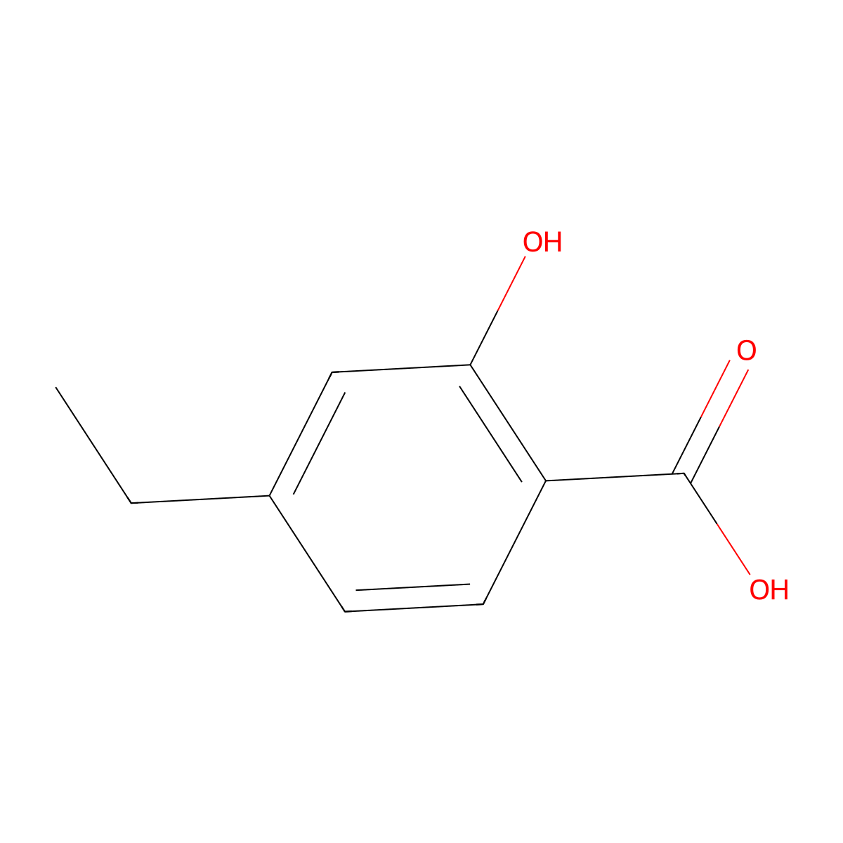 4-Ethyl-2-hydroxybenzoic acid molecular structure, CAS 22890-53-5
