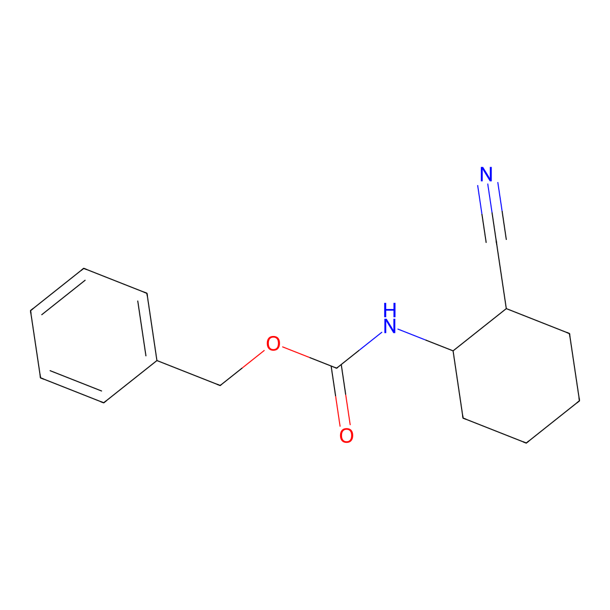 benzyl N-(2-cyanocyclohexyl)carbamate molecular structure, CAS 2289005-78-1