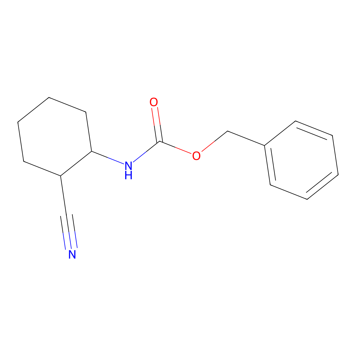 benzyl N-(2-cyanocyclohexyl)carbamate molecular structure, CAS 2289005-78-1