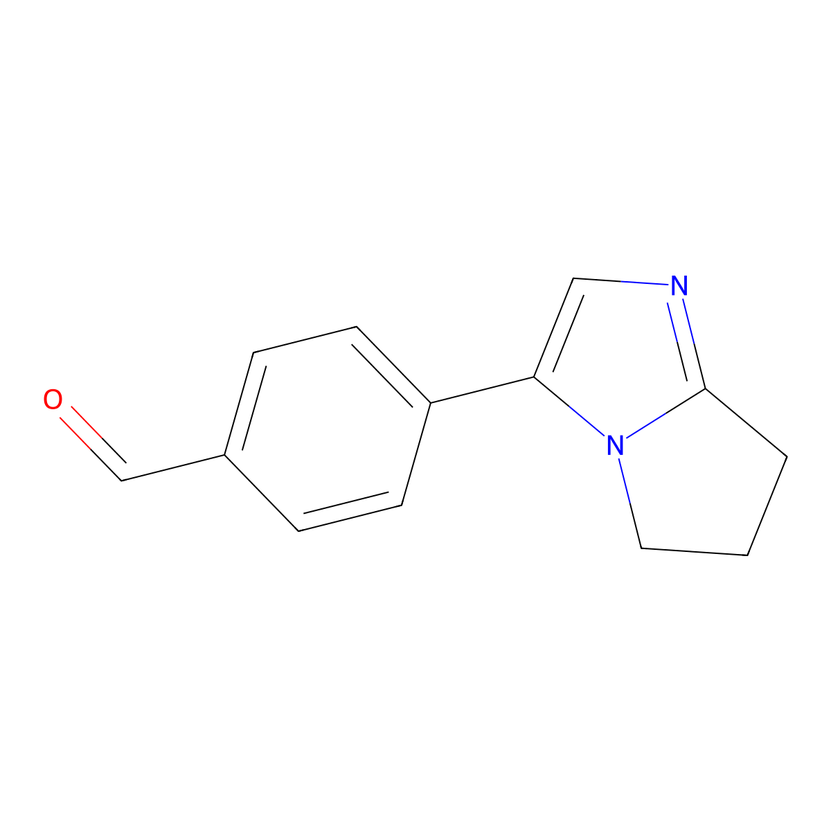 4-{5H,6H,7H-pyrrolo[1,2-a]imidazol-3-yl}benzaldehyde molecular structure, CAS 2289096-46-2