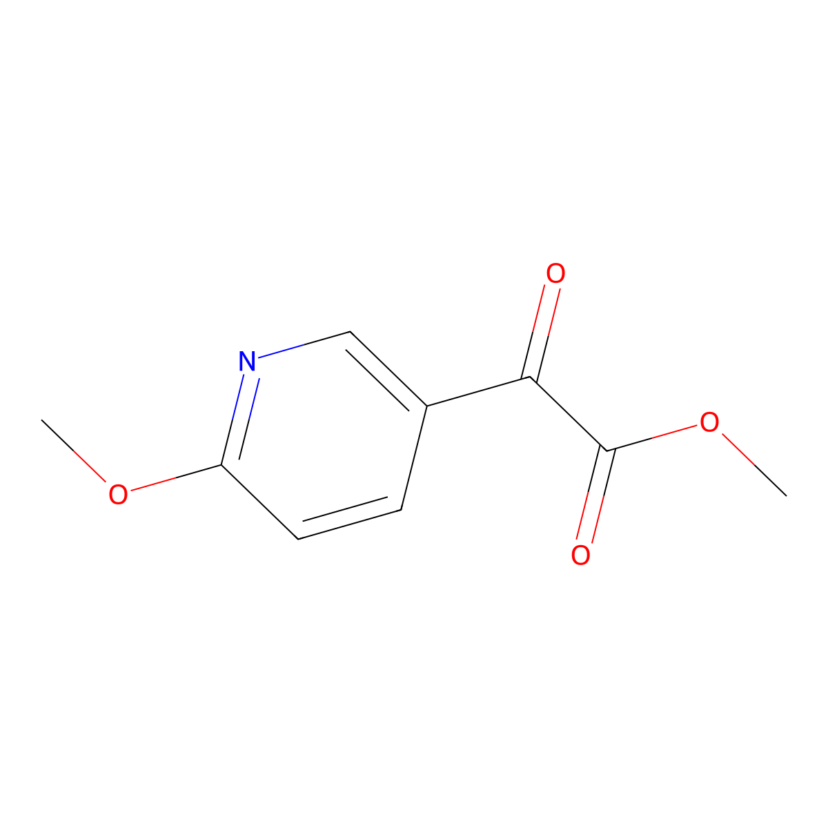 Methyl 6-methoxy-alpha-oxo-3-pyridineacetate molecular structure, CAS 2289158-62-7