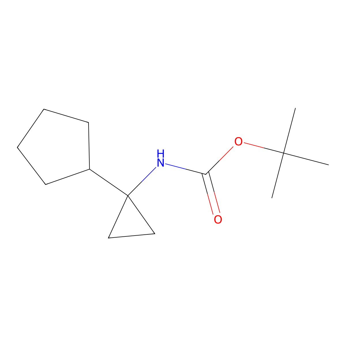 Tert-butyl (1-cyclopentylcyclopropyl)carbamate molecular structure, CAS 2289210-80-4