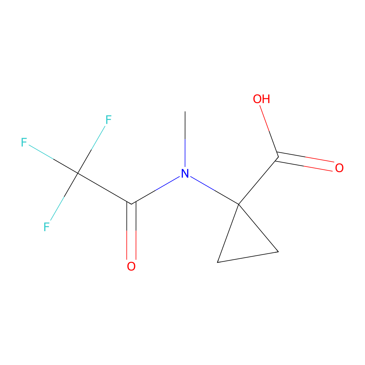 1-(2,2,2-trifluoro-N-methylacetamido)cyclopropane-1-carboxylic acid molecular structure, CAS 2289268-81-9