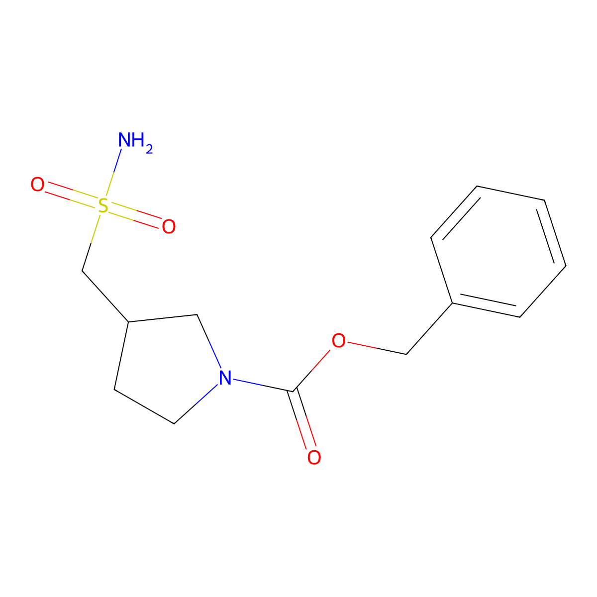Benzyl 3-(sulfamoylmethyl)pyrrolidine-1-carboxylate molecular structure, CAS 2289276-57-7