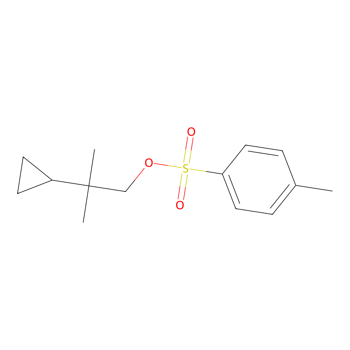 2-Cyclopropyl-2-methylpropyl 4-methylbenzene-1-sulfonate molecular structure, CAS 2289284-76-8