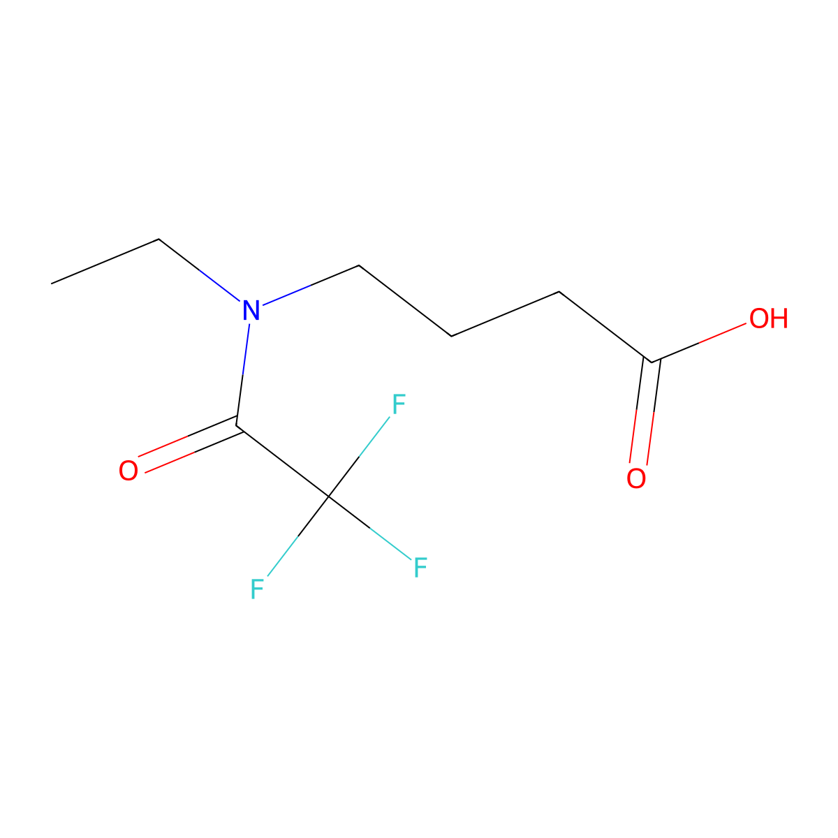 4-(N-ethyl-2,2,2-trifluoroacetamido)butanoic acid molecular structure, CAS 2289395-58-8