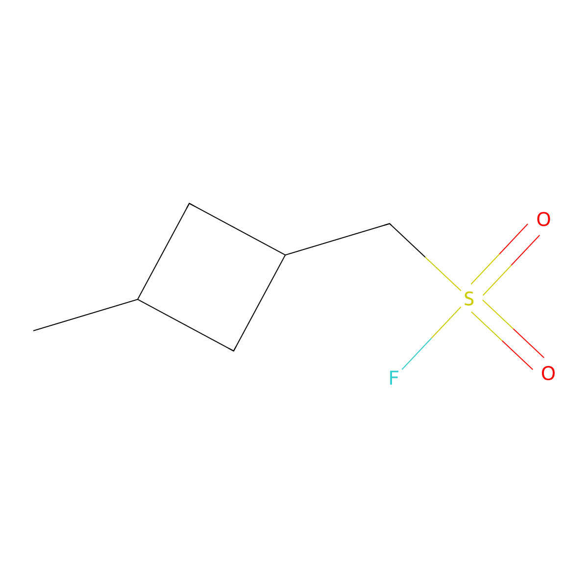 (3-Methylcyclobutyl)methanesulfonyl fluoride molecular structure, CAS 2289450-19-5