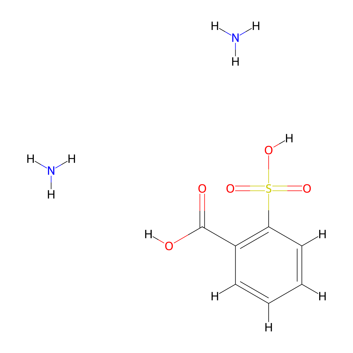 o-sulfobenzoic acid, ammonium salt molecular structure, CAS 22895-07-4