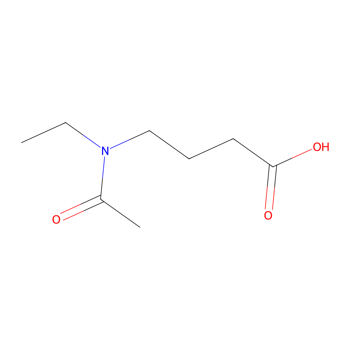 4-(N-ethylacetamido)butanoic acid molecular structure, CAS 2289511-44-8