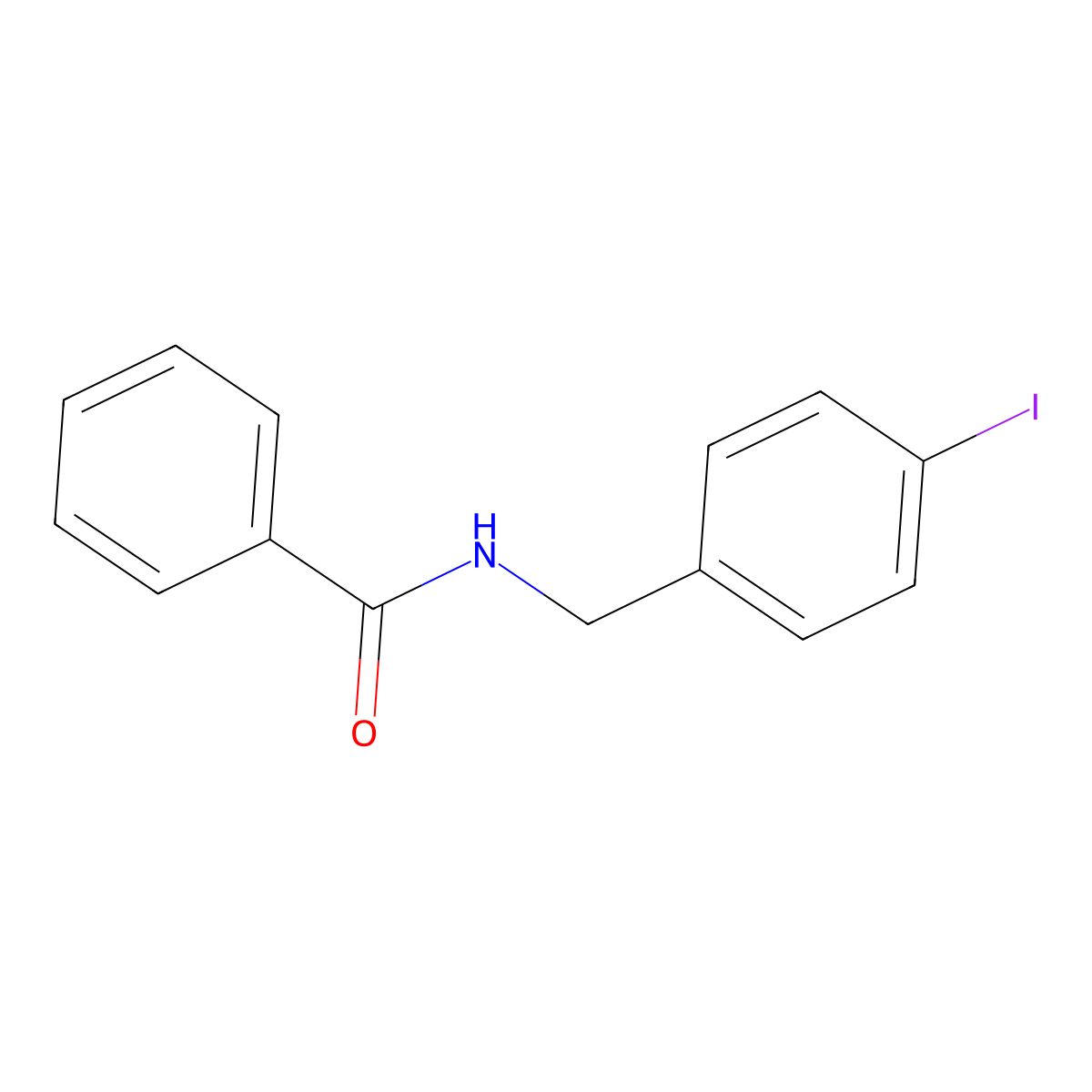 N-(4-iodobenzyl)benzamide molecular structure, CAS 2289573-69-7