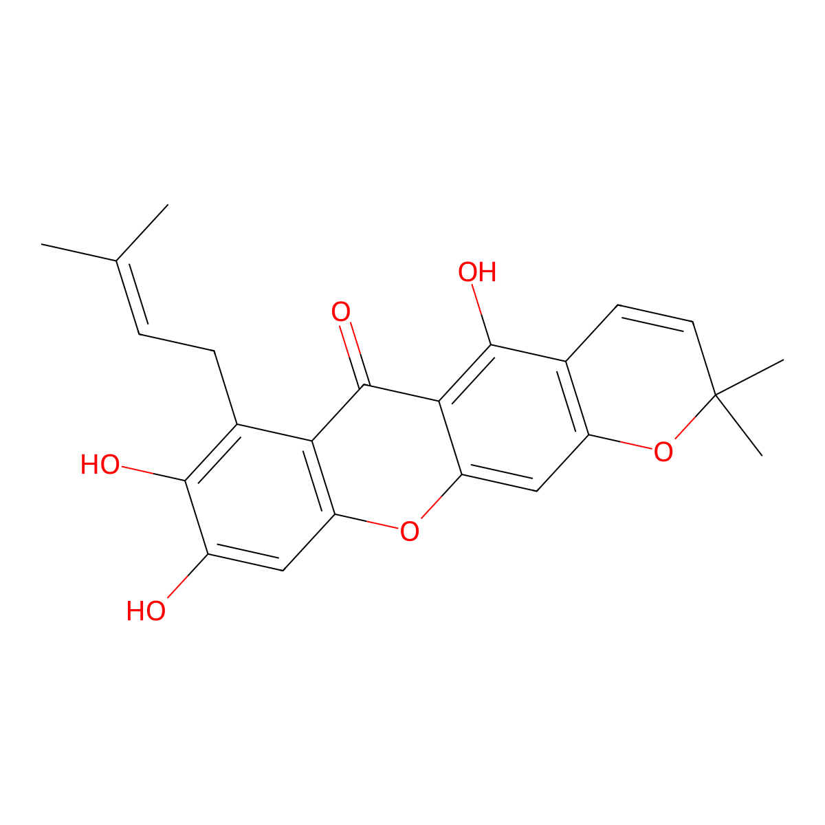Demethylmangostanin molecular structure, CAS 2289591-37-1