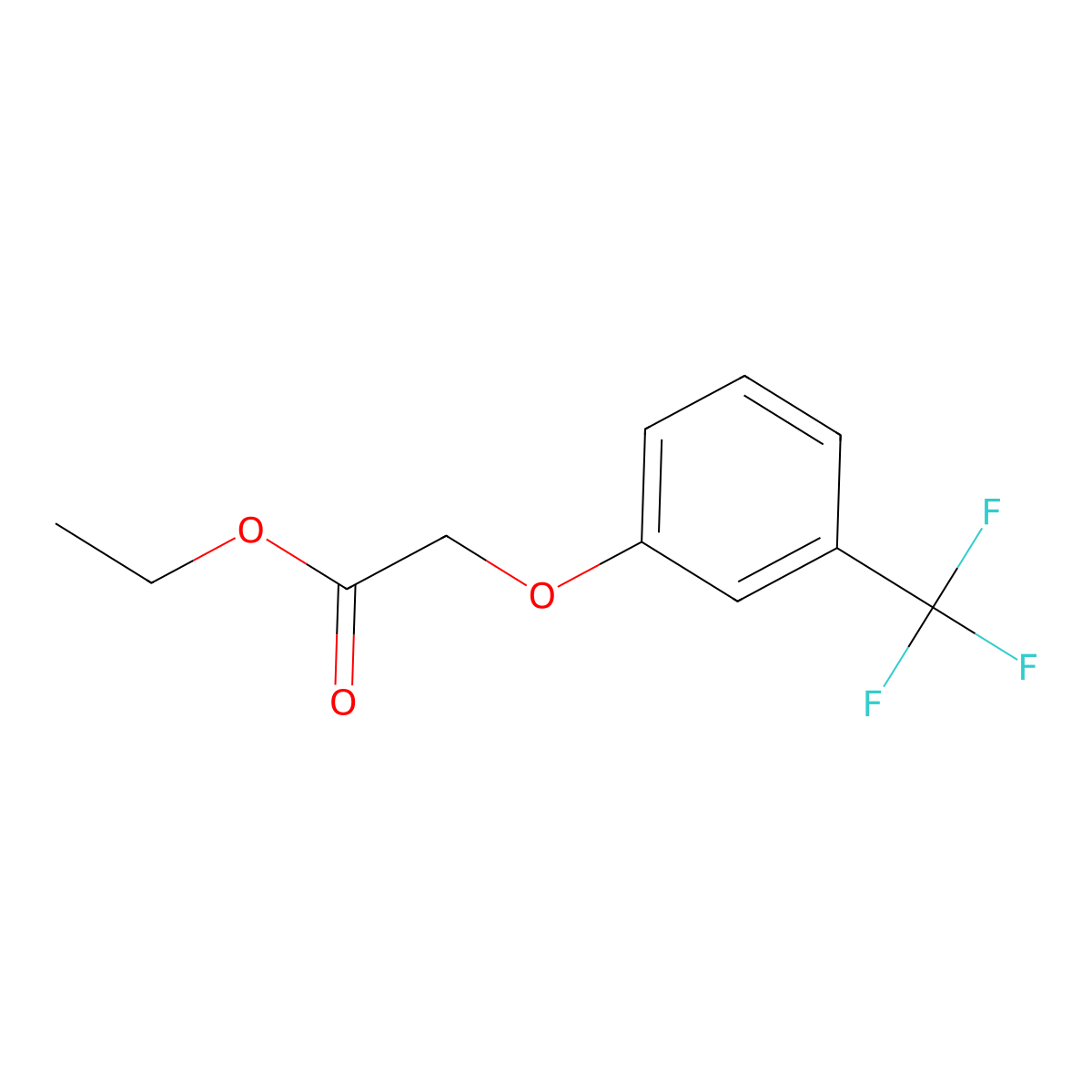 Ethyl 2-[3-(trifluoromethyl)phenoxy]acetate molecular structure, CAS 22897-99-0
