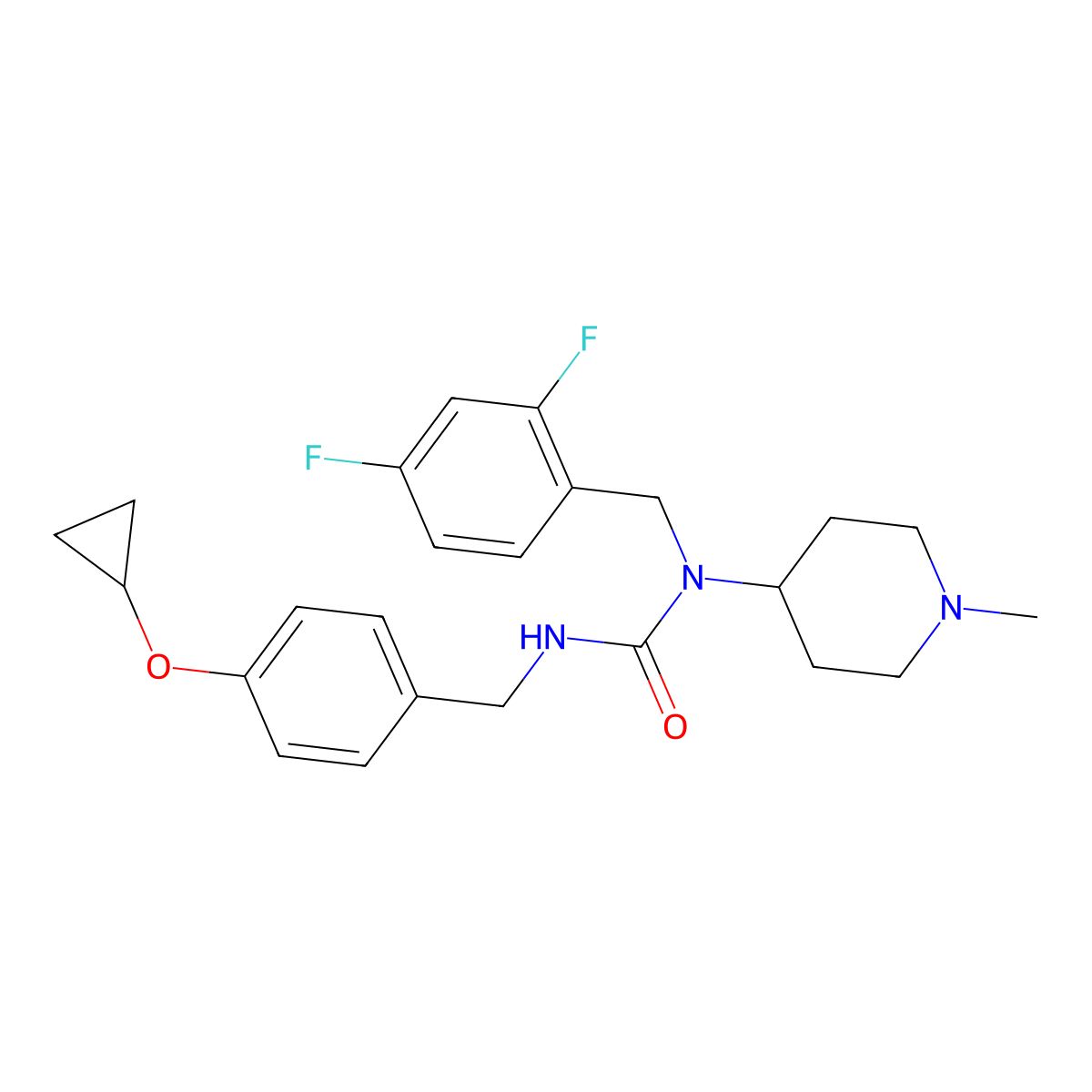 Remlifanserin molecular structure, CAS 2289704-13-6