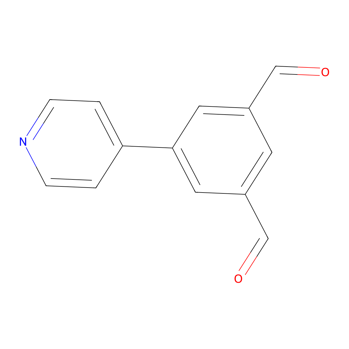 5-(Pyridin-4-yl)isophthalaldehyde molecular structure, CAS 2289758-95-6
