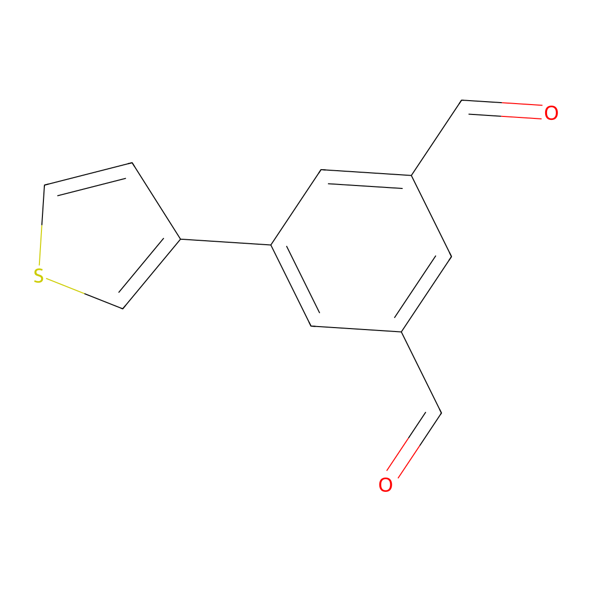 5-(Thiophen-3-yl)isophthalaldehyde molecular structure, CAS 2289758-96-7