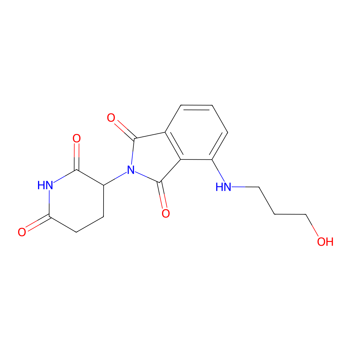 Pomalidomide-C3-OH molecular structure, CAS 2289788-04-9