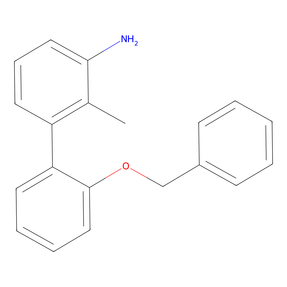 2'-(Benzyloxy)-2-methyl-[1,1'-biphenyl]-3-amine molecular structure, CAS 2289884-10-0