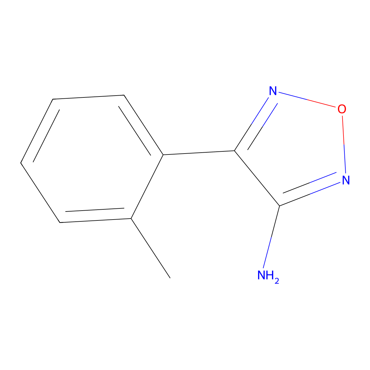 4-(2-Methylphenyl)-1,2,5-oxadiazol-3-amine molecular structure, CAS 22899-59-8