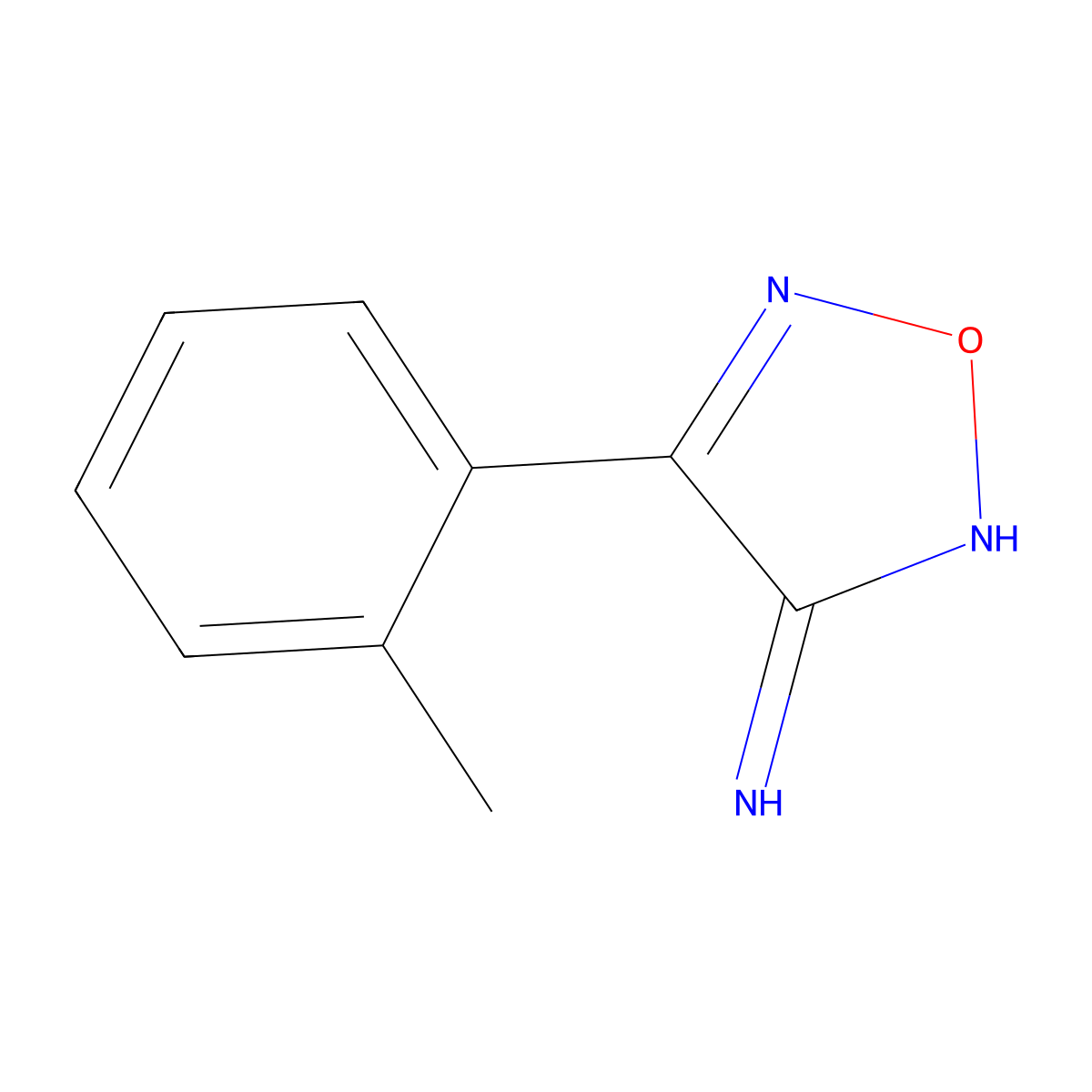 4-(2-Methylphenyl)-1,2,5-oxadiazol-3-amine molecular structure, CAS 22899-59-8