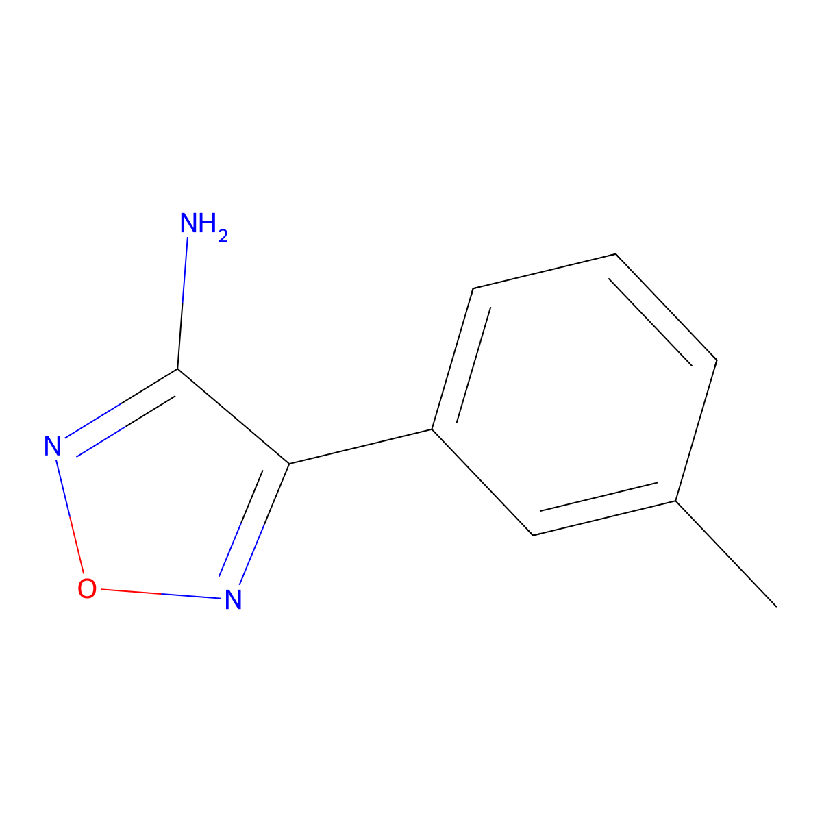 4-(3-Methylphenyl)-1,2,5-oxadiazol-3-amine molecular structure, CAS 22899-60-1