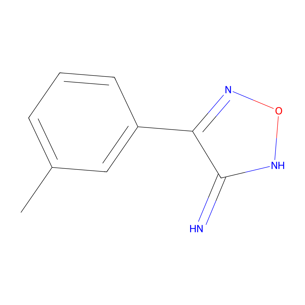4-(3-Methylphenyl)-1,2,5-oxadiazol-3-amine molecular structure, CAS 22899-60-1