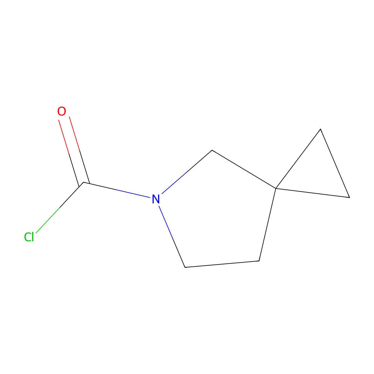 5-Azaspiro[2.4]heptane-5-carbonyl chloride molecular structure, CAS 2289975-89-7