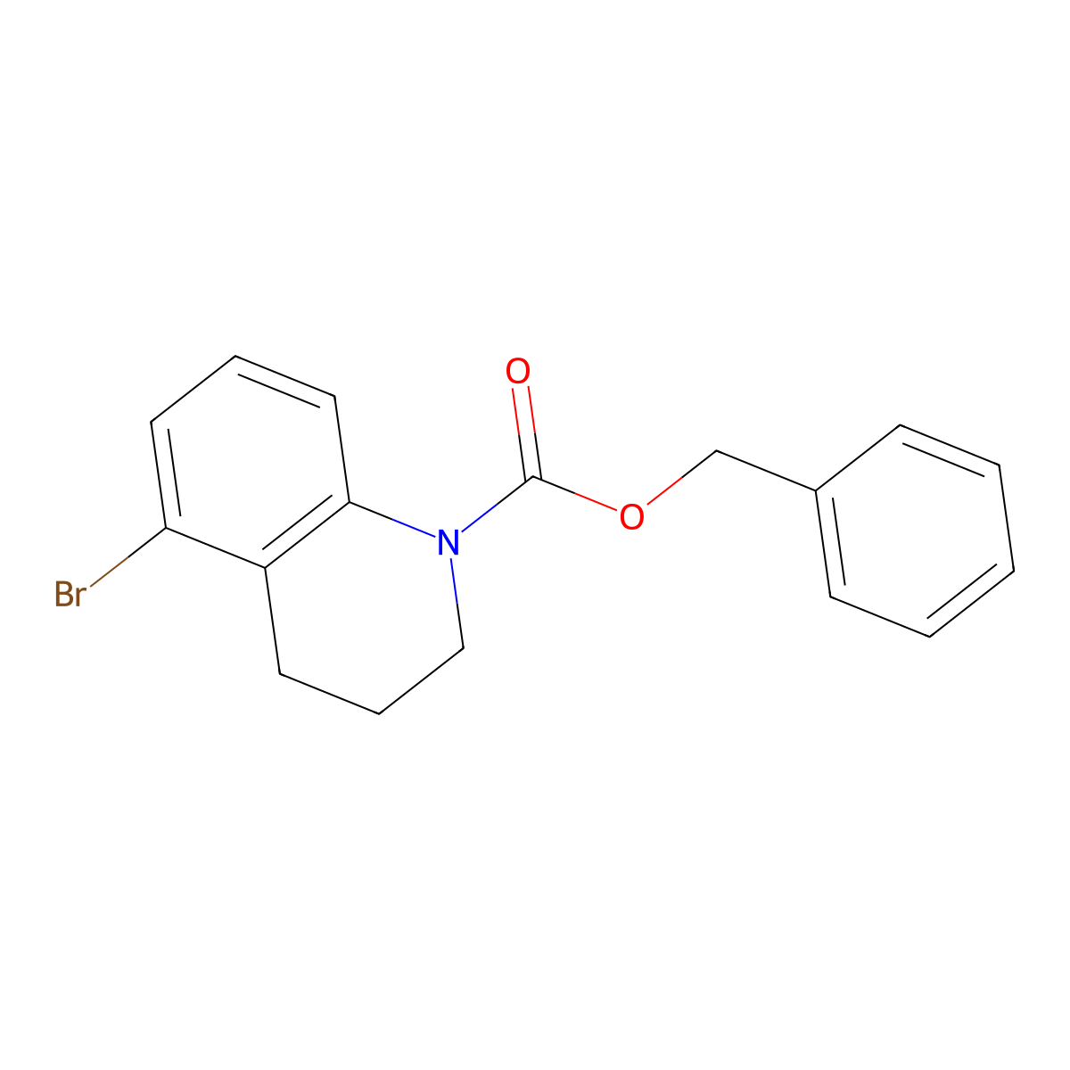Benzyl 5-bromo-1,2,3,4-tetrahydroquinoline-1-carboxylate molecular structure, CAS 2289991-18-8