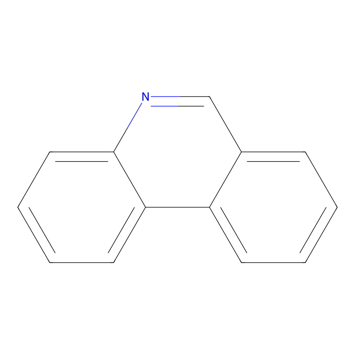 Phenanthridine molecular structure, CAS 229-87-8