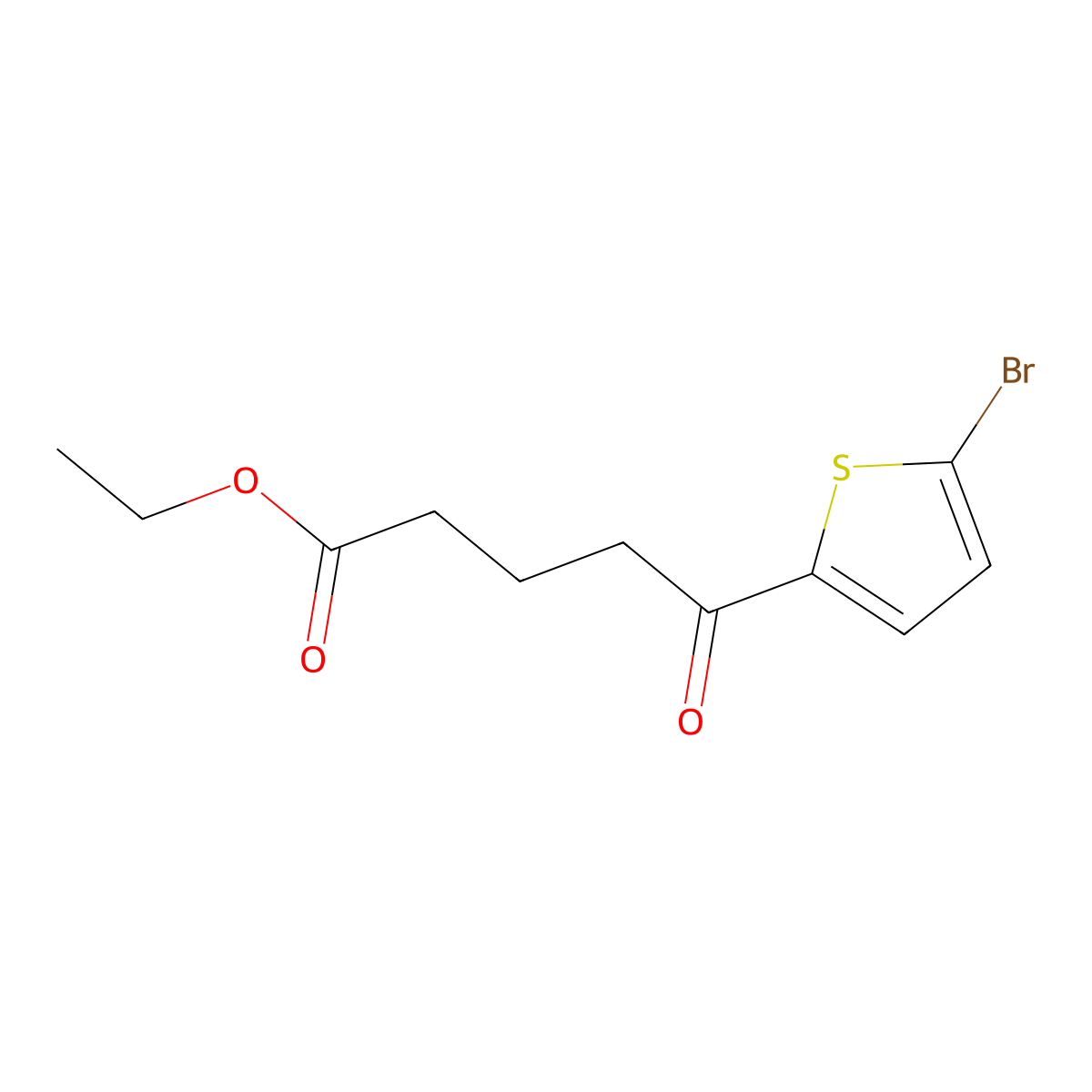 Ethyl 5-(5-bromothiophen-2-yl)-5-oxopentanoate molecular structure, CAS 229008-02-0