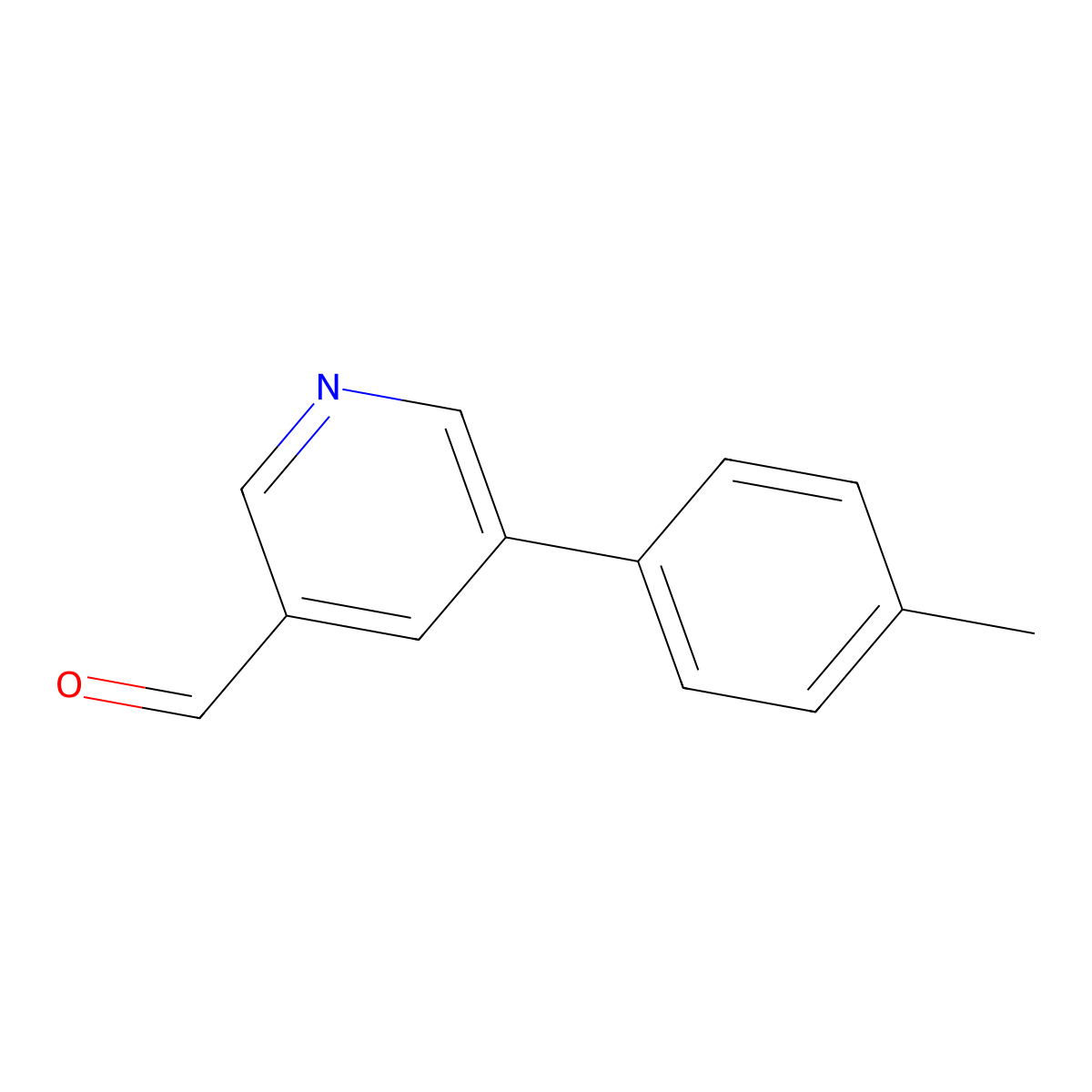 5-(4-Methylphenyl)-3-pyridinecarbaldehyde molecular structure, CAS 229008-16-6