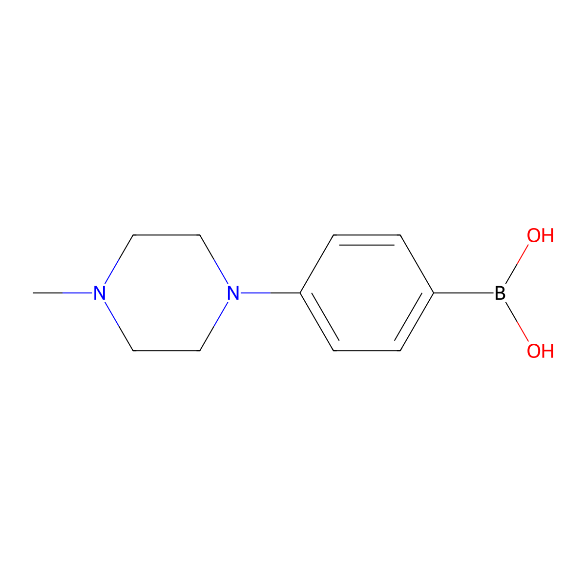 (4-(4-Methylpiperazin-1-yl)phenyl)boronic acid molecular structure, CAS 229009-40-9
