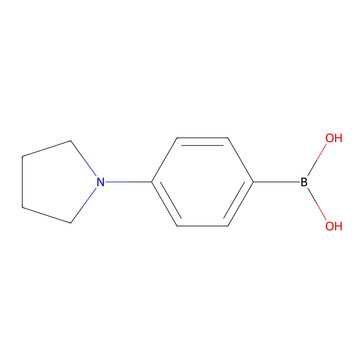 (4-pyrrolidin-1-ylphenyl)boronic Acid molecular structure, CAS 229009-41-0