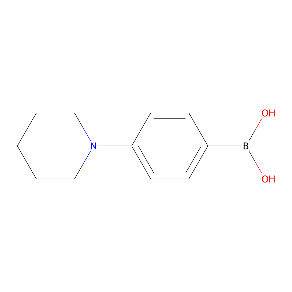 (4-(Piperidin-1-yl)phenyl)boronic acid molecular structure, CAS 229009-42-1