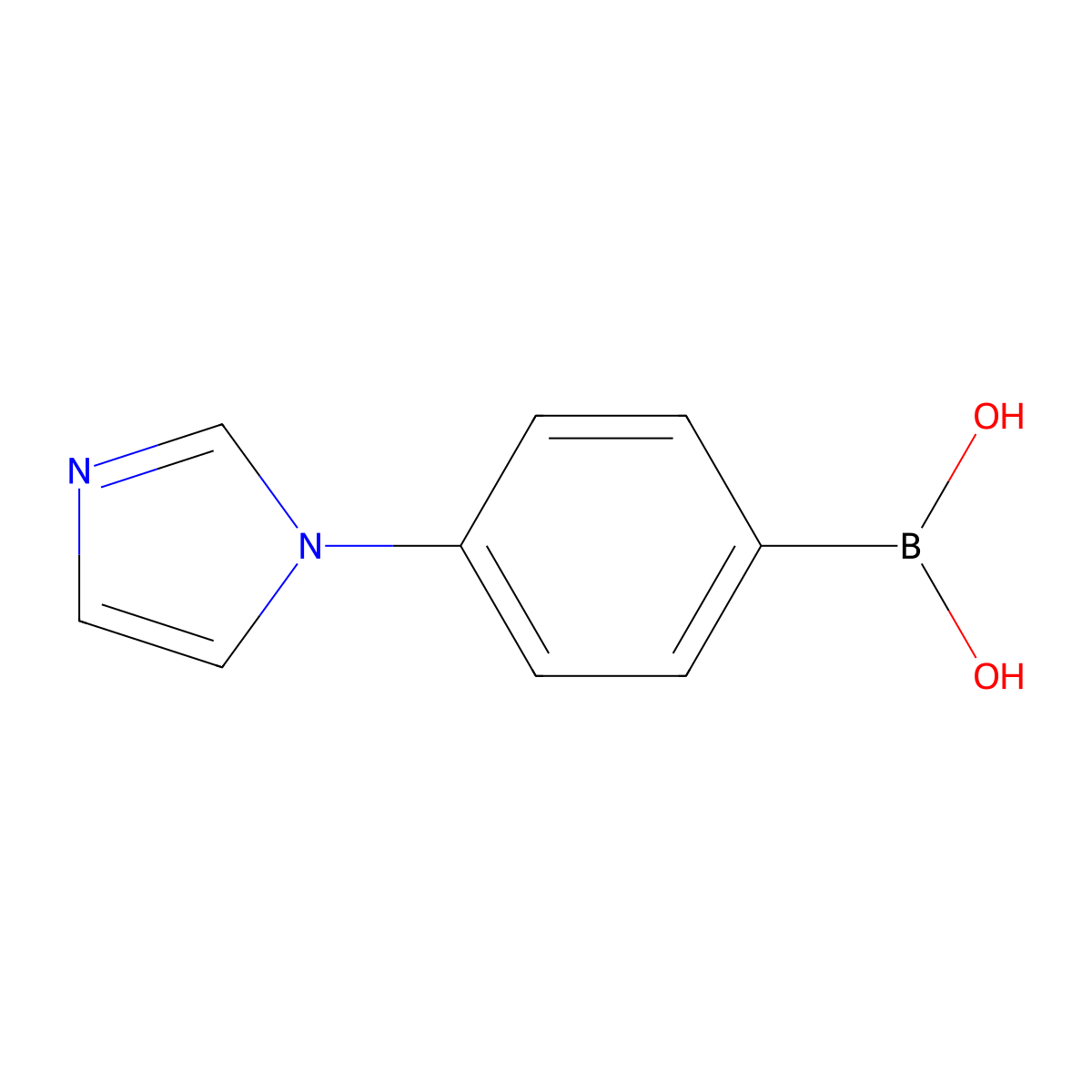 4-(1H-imidazol-1-yl)phenylboronic acid molecular structure, CAS 229009-43-2