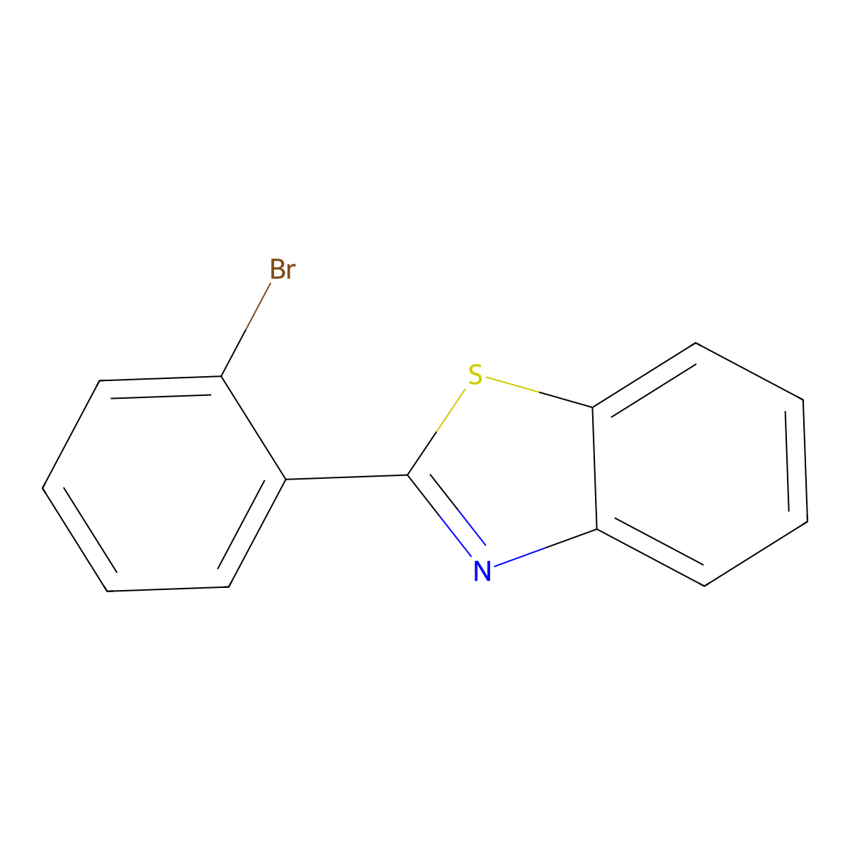 2-(2-Bromophenyl)-1,3-benzothiazole molecular structure, CAS 22901-00-4