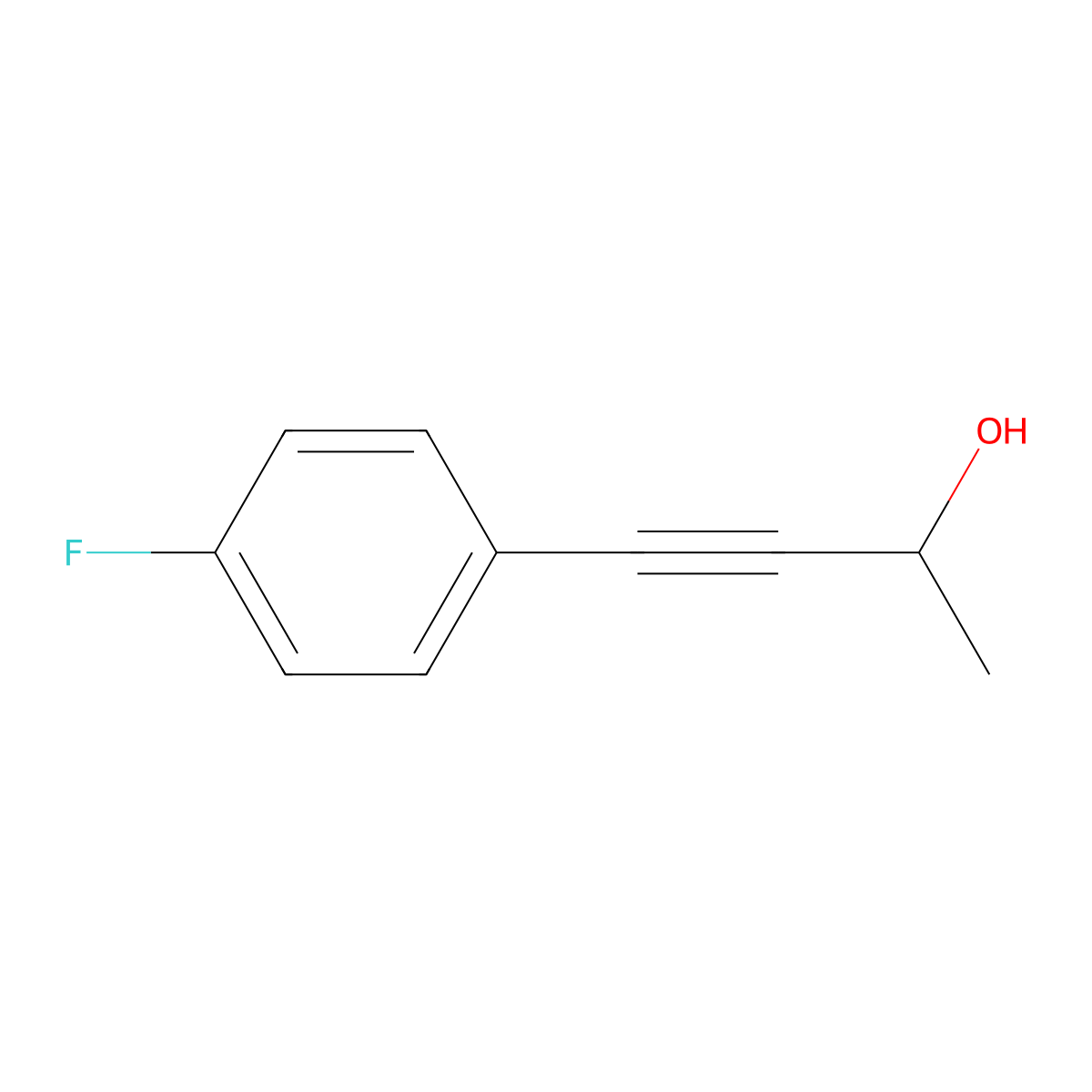 4-(4-Fluorophenyl)but-3-YN-2-OL molecular structure, CAS 229015-32-1