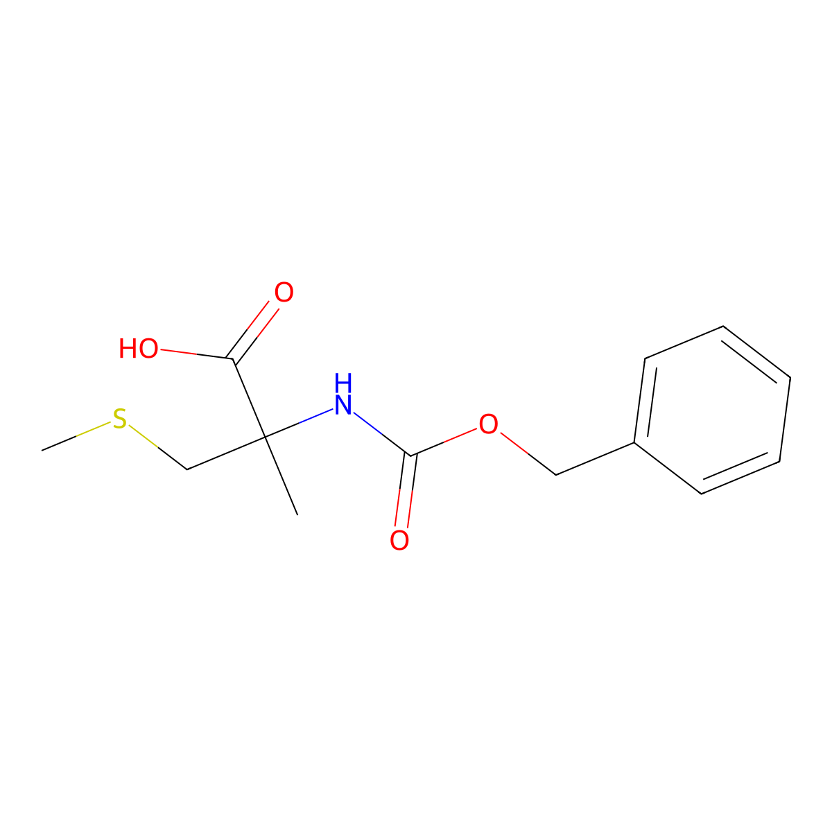 2-{[(Benzyloxy)carbonyl]amino}-2-methyl-3-(methylsulfanyl)propanoic acid molecular structure, CAS 2290173-85-0