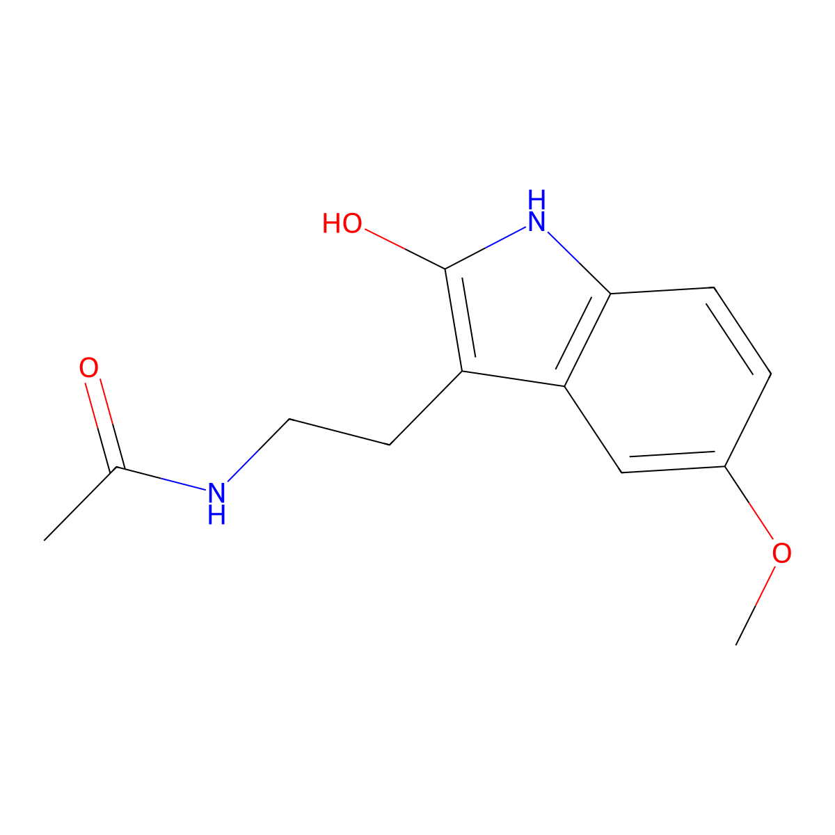 2-Hydroxymelatonin molecular structure, CAS 229018-17-1