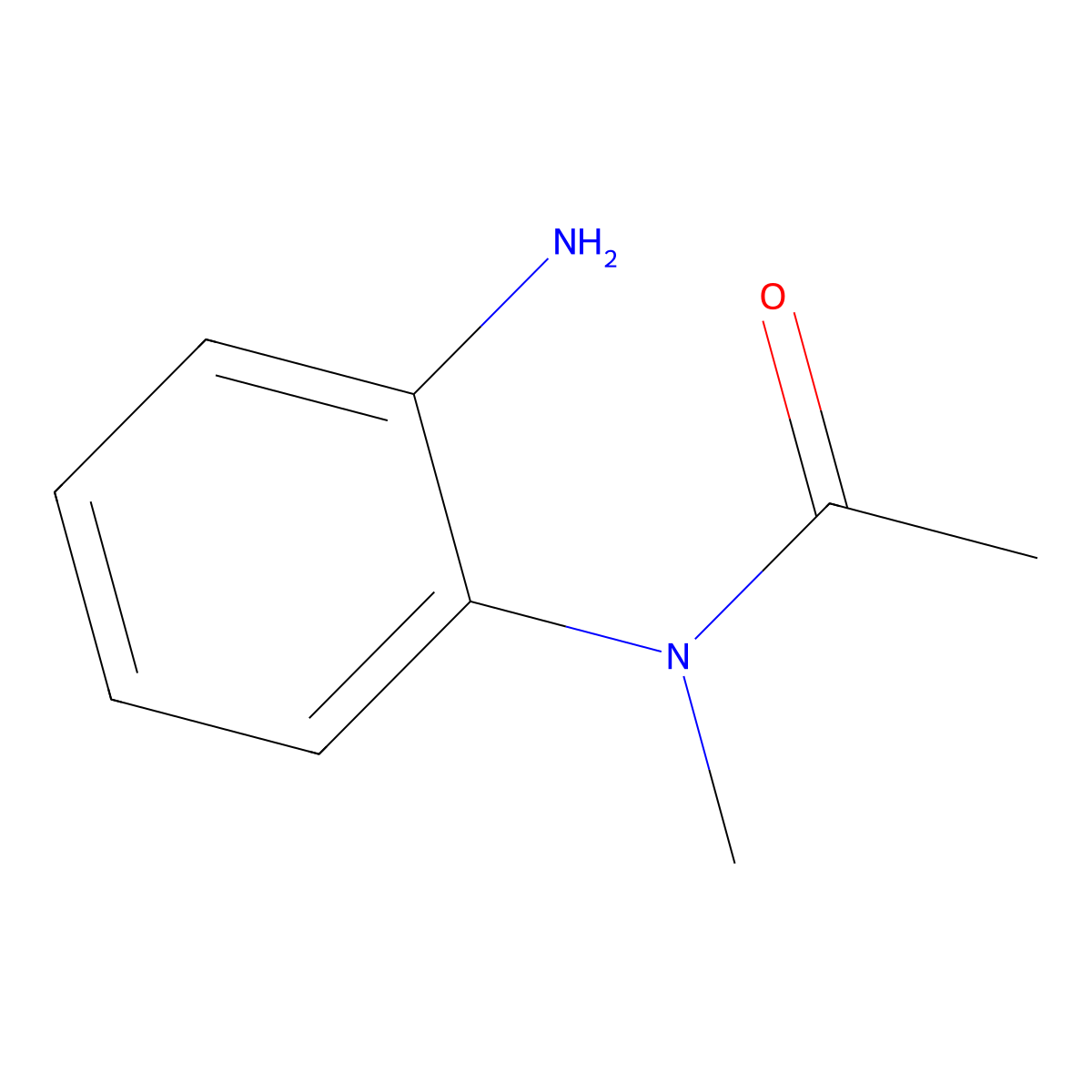 N-(2-aminophenyl)-N-methylacetamide molecular structure, CAS 22902-29-0
