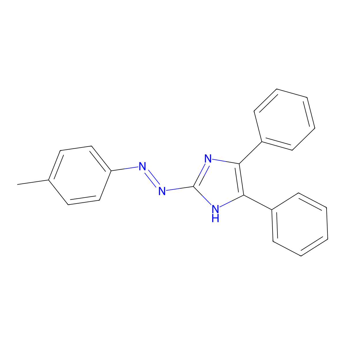2-[(4-methylphenyl)diazenyl]-4,5-diphenyl-1H-imidazole molecular structure, CAS 22902-77-8